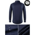 thumbnail image 4 of PMUYBHF Male S Red Dress Shirts for Men July 4 Men's Shirt Spring and Autumn New Business Casual French Crystal Buckle Men's Small Shirt Long Sleeve Navy Mens Dress Shirts Slim fit Button Down, 4 of 4