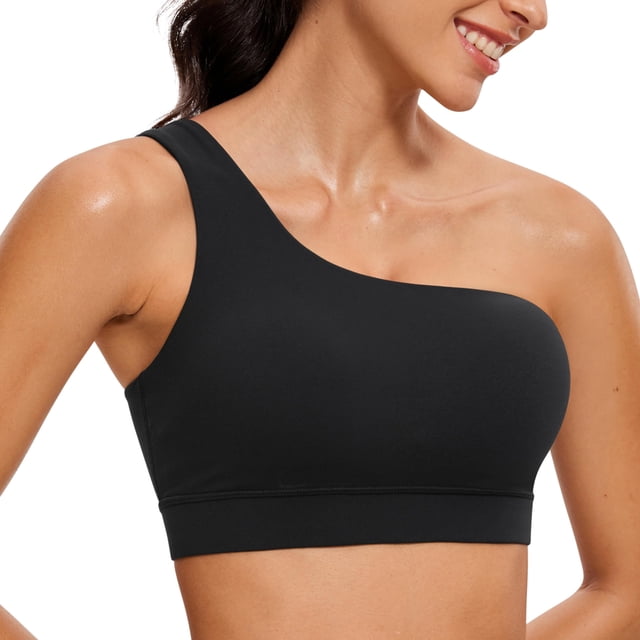 Top CRZ YOGA Butterluxe de un Hombro, Soporte Bajo, Negro XL