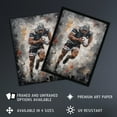 thumbnail image 3 of Rugby Fan Artwork World Cup Forward With Ball Action Painting For Him Man Cave Art Print Framed Poster Wall Decor 12x16 inch, 3 of 5