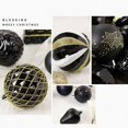 thumbnail image 6 of Lumiparty 65 pcs Christmas Ball Ornaments Set, Shatterproof Xmas Balls Decorative Hanging Ornaments, Tree Ornaments Assorted Set with Hooks for Xmas Tree Holiday Wreath Garland Swag Decor, Black, 6 of 9