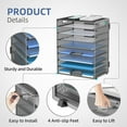 thumbnail image 3 of INTIGE 9-Tier Mesh desktop Paper Letter Tray Desk Organizer with Handles for Office ,Black, 3 of 6
