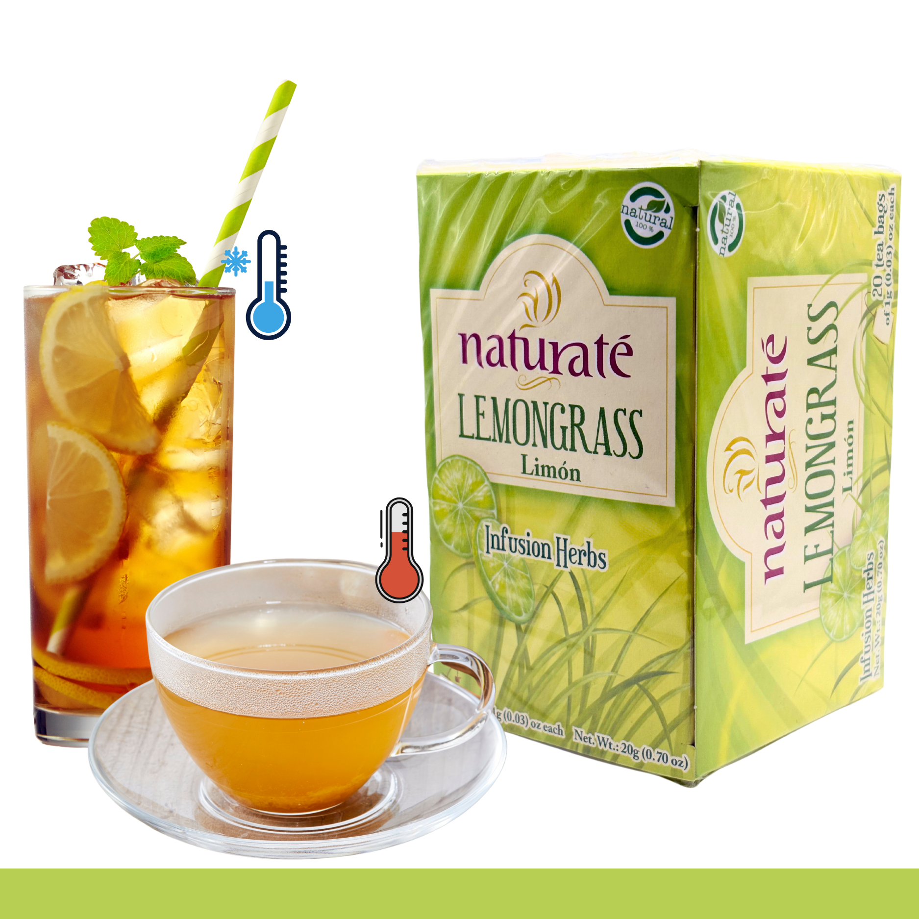 Naturate Lemongrass Tea - 20 Bags, Caffeine Free - Walmart