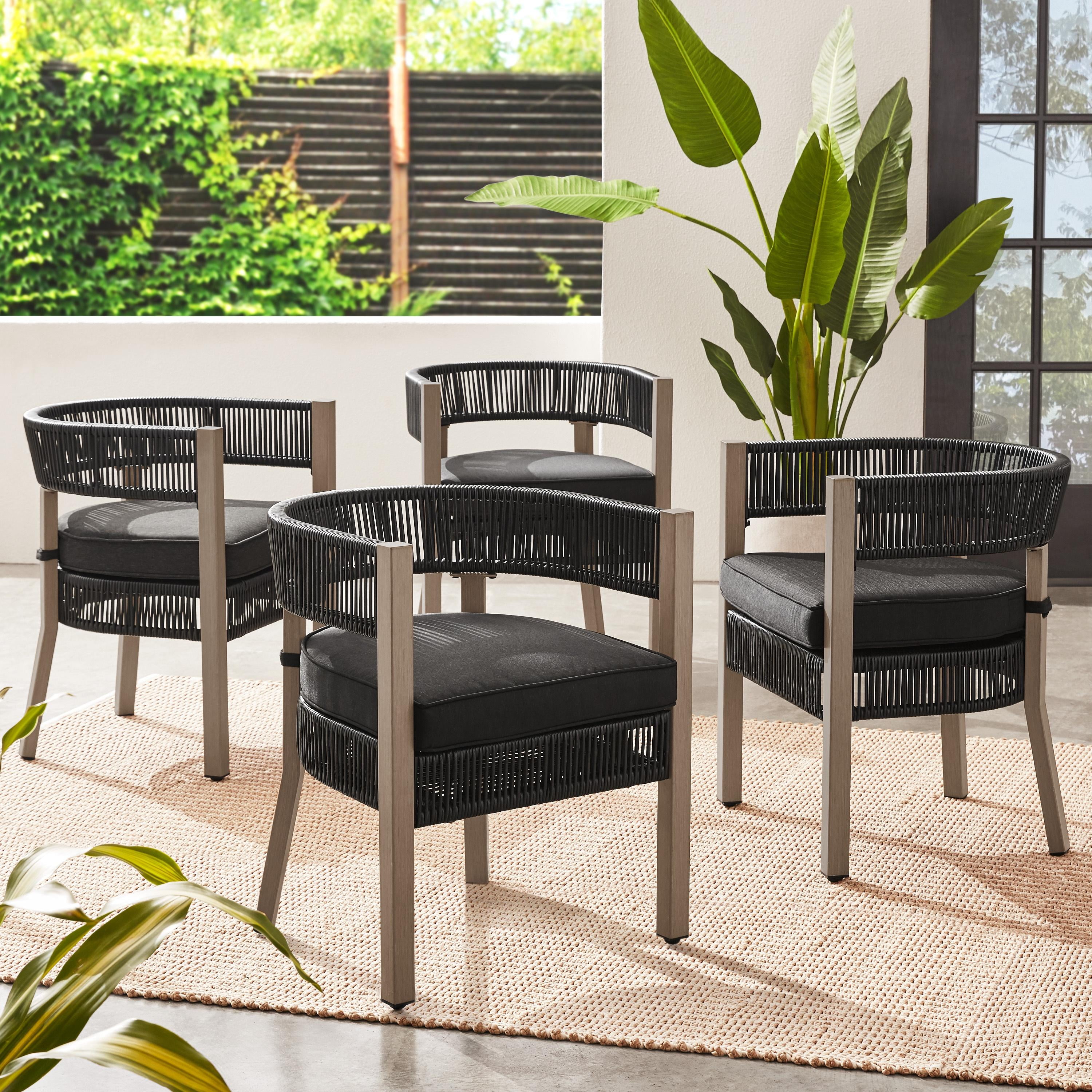 Better Homes & Gardens Tarren 5 Piece Outdoor Dining Set, Black