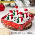 thumbnail image 6 of Hot Sale！4Pcs Christmas Candles,White Tea Lights Candles,Santa Claus Christmas Tree Snowman Elk Pinecone House Candles Gifts for Christmas Decor Home Decor Party Bedroom Room Table Decorations, 6 of 6