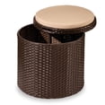 thumbnail image 1 of Puff Exterior Redondo de Mimbre Marrón/Beige - Best Choice Products, 1 of 8