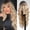 Blonde with Dark Roots, variant on Wavy Synthetic Wig with Fringe for Women, Daily Wear, Party and Costume Styling, a wearable hairpiece for daily wear, party and costume styling, and special event styling and outfit changes,Wine Red