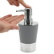 thumbnail image 3 of Conjunto de dispensador de jabón de plating único para baño y lavandería en gris, 3 of 6