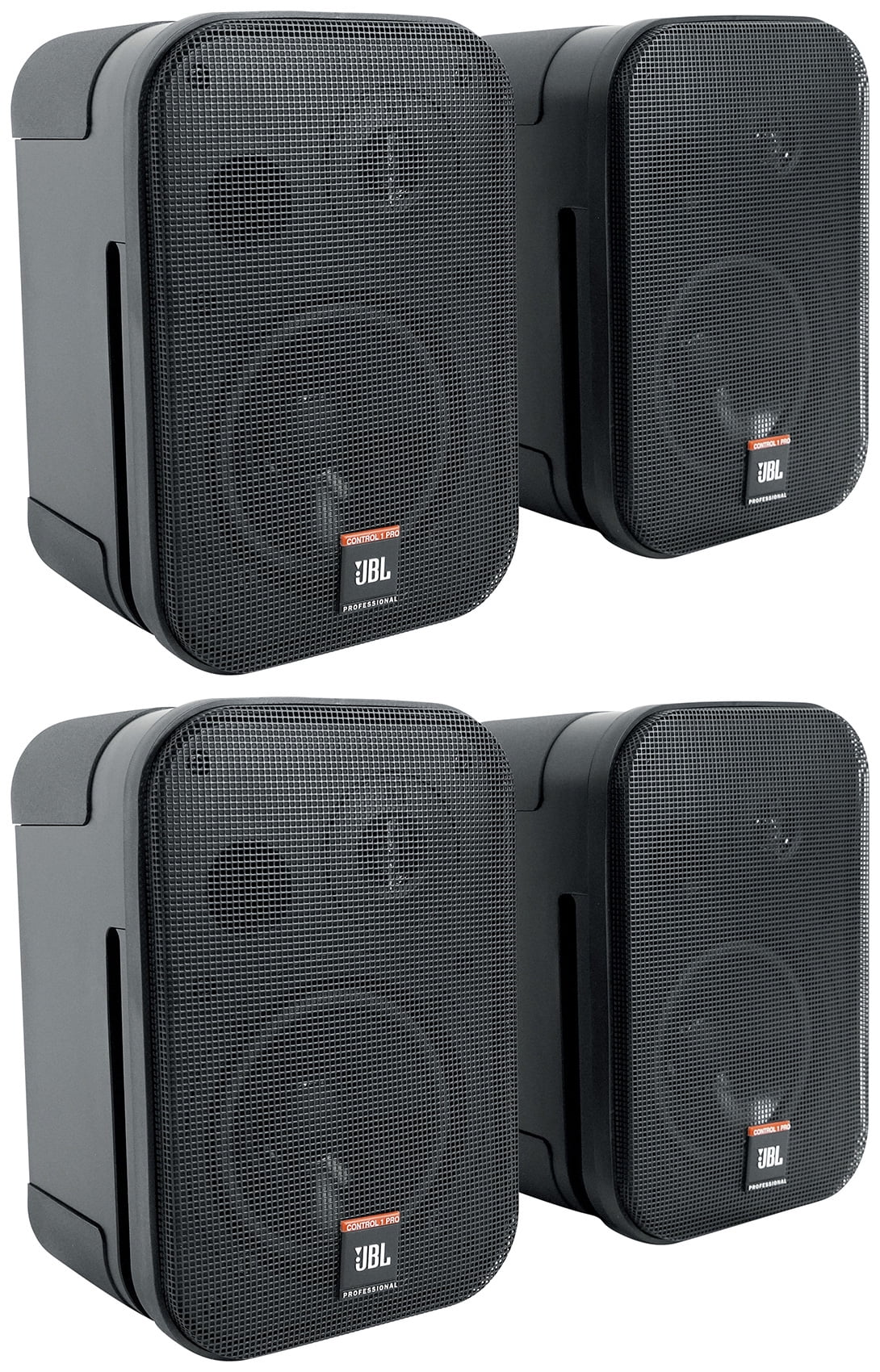(4) JBL C1PRO Control 1 PRO Black 5.25" Wall Mount