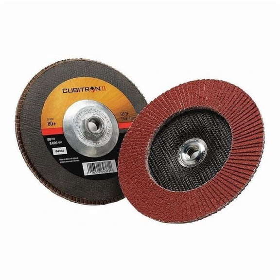 3m Cubitron Flap Disc,7 in Dia, 5/8 in Arbor,80 Grit 7100104924