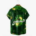 thumbnail image 3 of Tuosodrolic Mens St.Patrick's Day Shirt Irish Clover Print Casual Short Sleeve Hawaiian Button Up Shirts Graphic Tees Top, 3 of 4