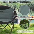 thumbnail image 5 of Double Camping Chair for Adults, Padded Folding Camp Chair for 2 Person with Armrest, Wine Glass Holder, Cup Holder, Carry Bag for Outdoor Sports, Picnics, Supports up to 552 lbs., 5 of 9