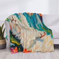 thumbnail image 4 of Throw Blanket for Couch, Playful Floral Cat Super Soft Fuzzy Comfy Warm Throw Blanket, Cuteness Lightweight Cozy Plush Flannel Blanket & Throws for Sofa and Bed All Season, 4 of 5
