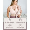 thumbnail image 3 of Kindred Bravely French Terry Nursing Bra for Breastfeeding and Sleep, Racerback Crossover, Soft and Stretchy Maternity Bra (Soft Pink, 2X Busty), 3 of 5