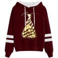thumbnail image 1 of WILLBEST Sudaderas de Mujer Sudadera con Capucha y Cordón con Estampado Navideño Informal para Mujer 128 Chica​​, 1 of 3