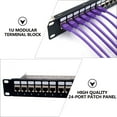 thumbnail image 4 of Panneau de Patch Réseau 19 Pouces Non Blindé Horizontal 24 Ports Rackmount, 4 of 7