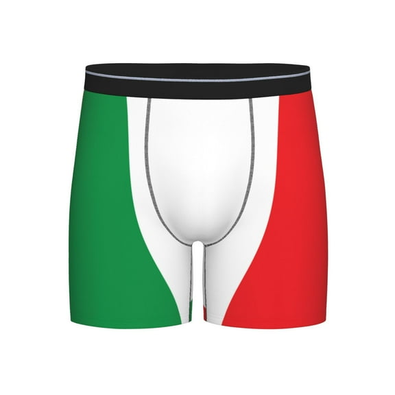 Men Italian Flag Boxer Briefs Moisture Wicking Funny Boxer Shorts