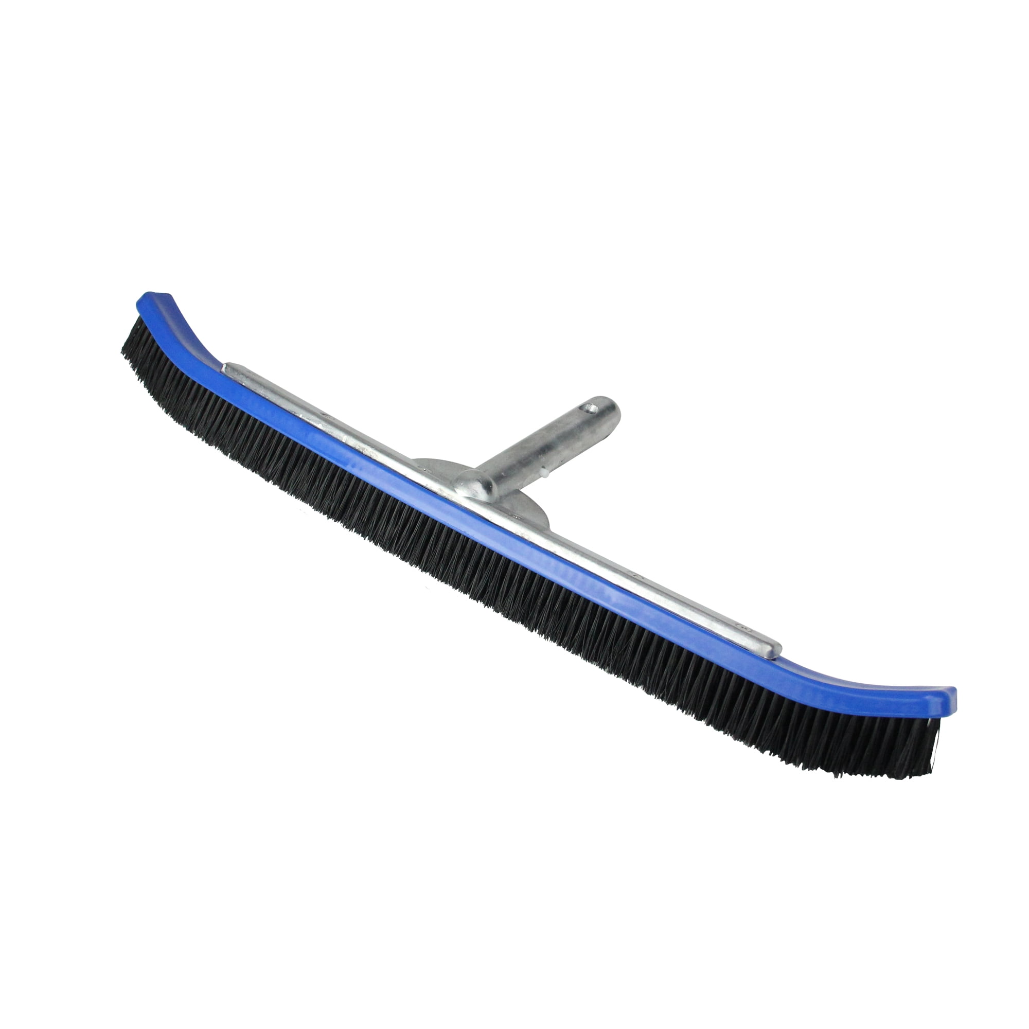 Pool Central Curved Nylon Bristle Pool Wall Brush with Aluminum Handle 24   - Blue