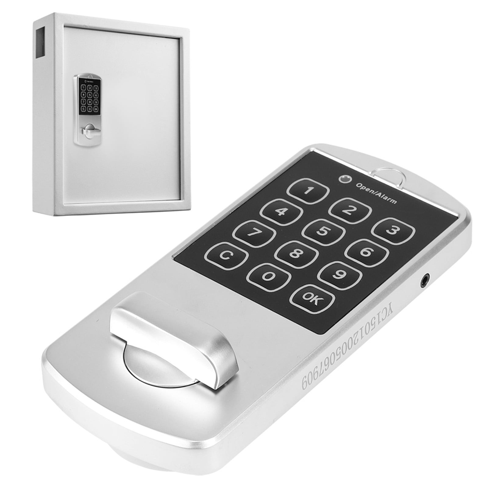 YAHHU Electronic Keyless Password Cabinet Door Lock Kit, Zinc Alloy File Code Security Lock for Home Office Use, Vertical Type with Heaven and Earth Bolt (4.9 x 2.4 in / 125 x 60 mm)