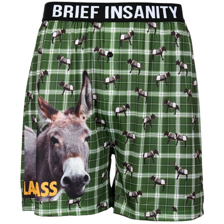 Men's Boxer Shorts Underwear by Brief Insanity Donkey