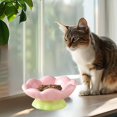 thumbnail image 1 of Comedero para mascotas con diseño y resistente forma de tulipán. Accesorio de alimentación. Comedero e inclinado para perros y gatos Cuenco poco profundo, 1 of 8