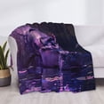 thumbnail image 3 of Fotbe Purple Hippo In Water Manta de Franela con Estampado, Manta Ultrasuave para Cama, Sofá, Auto, Hipoalergénica y Antibolitas-80"x60", 3 of 6
