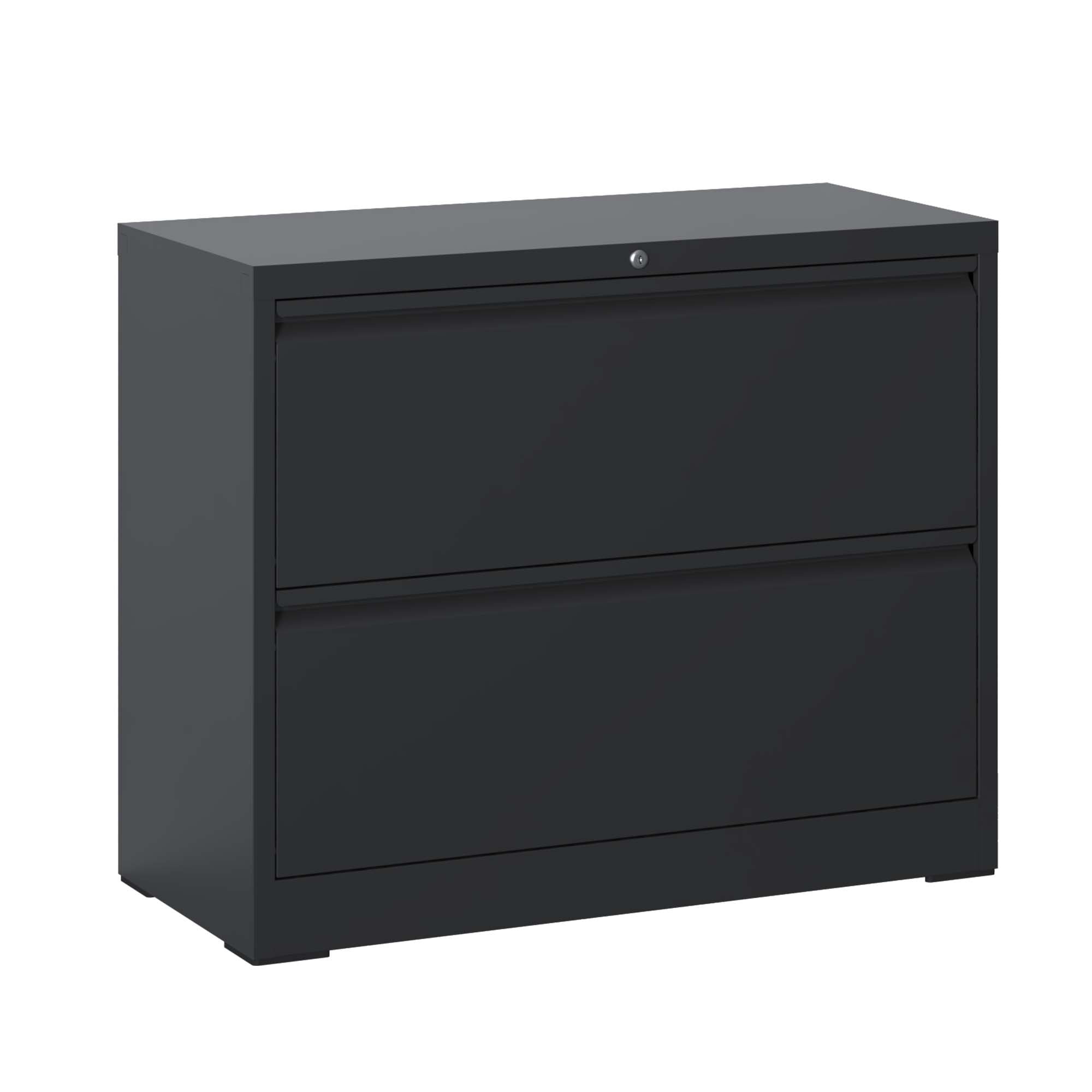 2 Drawer Lateral File Cabinet with Lock, Heavy-Duty Metal Filing Cabinet for Home Office, Space-Saving Wide Storage for Letter/Legal/A4/F4, Silent Full-Extension Slides