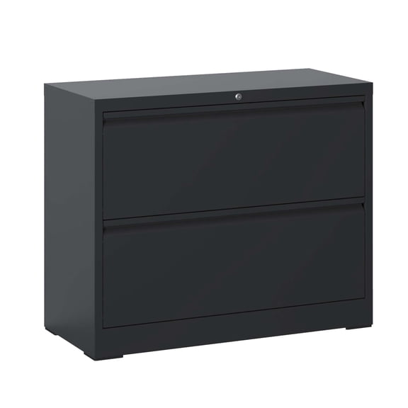 2 Drawer Lateral File Cabinet with Lock – Heavy-Duty Metal Filing Cabinet for Home Office, Space-Saving Wide Storage for Letter/Legal/A4/F4, Silent Full-Extension Slides, Easy-Assembly