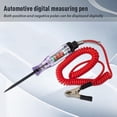 thumbnail image 2 of Automotive Test Light 5-90V DC Digital LED Circuit Tester – Heavy-Duty Auto Bidirectional Voltage Tester with Voltmeter, Needle Guard, 102" Spring Wire for Vehicle Electrical Testing. red red, 2 of 5