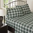 thumbnail image 2 of Woolrich Flannel Sheet Set Queen Green Plaid, 2 of 4