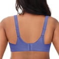 thumbnail image 4 of Deyllo Women Plus Size Sport Bras Full Coverage No Underwire Wireless Comfort Everyday Purple Bra Clothes Size 48B, 4 of 10