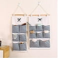 thumbnail image 5 of Hanging Pocket Organizer Wall Hanging Pocket Storage Bag 6/8 Pockets Over The Door Linen Cotton Fabric Waterproof Organizer Babyroom Bedroom Bathroom, 5 of 6