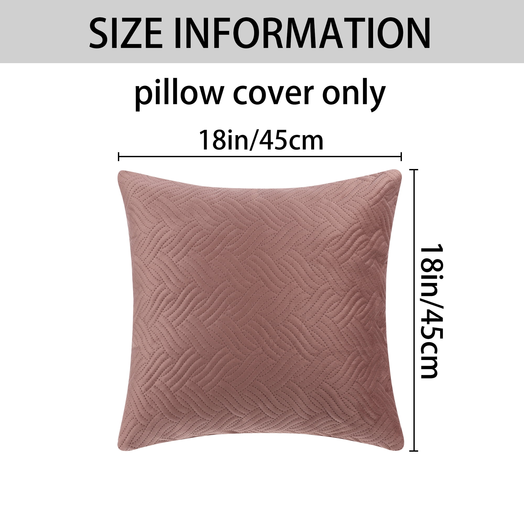 Unique Bargains 2 Soft Velvet Knitted Throw Pillow Covers Spring Decorative Pillow Cases Pink