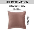 thumbnail image 5 of REGALWOVEN Velvet Knitted Throw Pillow Covers Pack of 2 Square SoftDecorative Pillow Cases Cushion Covers Dark Pink 18" x 18", 5 of 6
