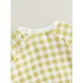 thumbnail image 6 of Baby Boy's Girl's Check Romper Round Neck Long Sleeve One Piece Plaid Romper, 6 of 9