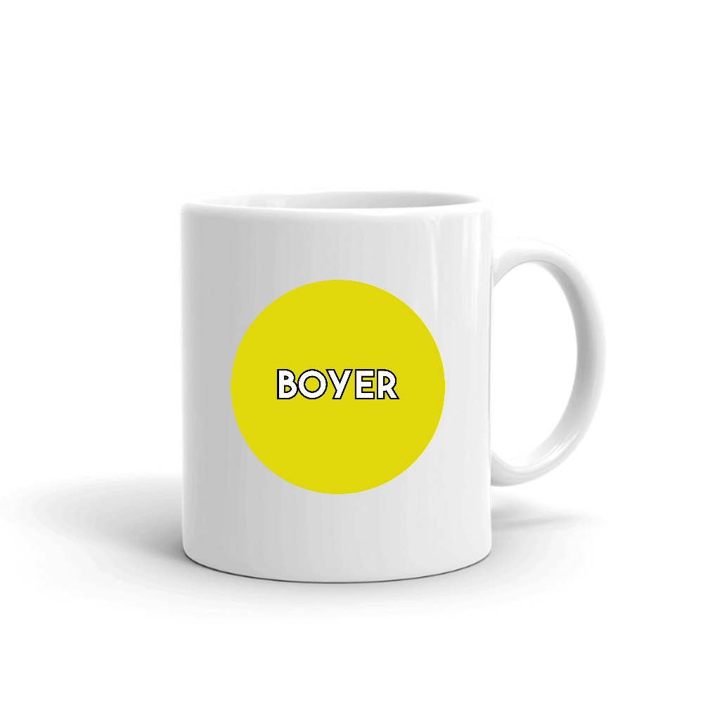 Yellow Dot Boyer Ceramic Dishwasher And Microwave Safe Mug