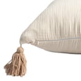 thumbnail image 3 of Ox Bay Amai 20" x 20" Natural Beige Ultra-Soft Turkish Cotton Adult Decorative Throw Pillow, 3 of 4