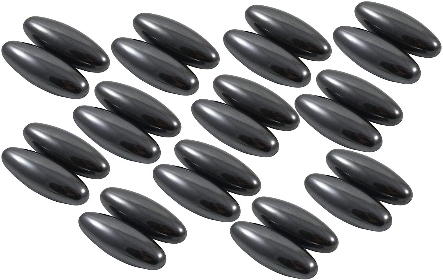 LOT OF 6 2.5" Singing Buzzing Rattlesnake Eggs Hematite Magnets Therapy 