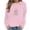 Pink Sweatshirts, variant on Jsaierl Womens Halloween Sweatshirts Cute Graphic Pullovers Stretch Going Out Crewneck Long Sleeve Sweater Tops Halloween Clothes, Sizes S-2XL