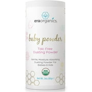 USDA Organic Baby Powder Talc-Free Dusting Powder - Soothing Organic Arrowroot, Calendula and Cornstarch Baby Powder for Newborn, Babies and Toddlers - Made in USA - 3oz/85g