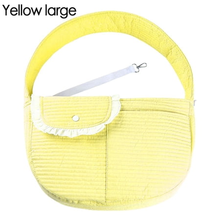 Adjustable Pet Supplies Outdoor Should Bag Hangbag Cat Carry Bag Dog Satchel Canvas Bag YELLOW LARGE