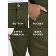 thumbnail image 5 of X RAY JEANS Mens Five Pocket Commuter Pants, Olive, 46X32, 5 of 6