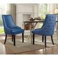 thumbnail image 3 of Chic Home Cooper PU Leather, Linen Dining Chair, Set of 2, 3 of 5