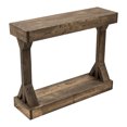 thumbnail image 2 of Del Hutson Designs Petite Table d'Entrée de Console de Barbe Rustique Salon en Bois de Pin Massif (Noyer Foncé), 2 of 8