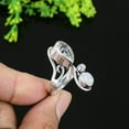 thumbnail image 3 of Natural Rainbow Moonstone, Topaz Gemstone 925 Sterling Silver Ring Size 9.5, 3 of 3