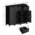 thumbnail image 2 of Aukfa Wood Accent Cabinet, Sideboard Storage CabinetW/ 2 Door for Hallway Entrance Home Decor,Black, 2 of 6