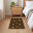 thumbnail image 3 of ODIKA 2'x3' Ultra-Soft Accent Mat, Dining Under Academia Botanical Wildflower Sprawling Table Alfombras None Washable, Bare feet friendly, Easy Care Indoor rug for Bedside, Footrest, 3 of 7