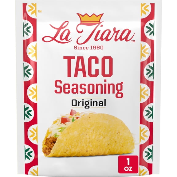 La Tiara Original Taco Seasoning Mix, Spices and Seasonings, 1 oz