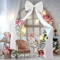 thumbnail image 5 of Giant Bow Decor 75x18 Inch, Big Bow Wall Decor for Room Backdrop,Large Satin Decorative Bows for Wedding Engagement Bachelorette Baby Shower Birthday Christmas(White,Satin), 5 of 7