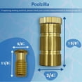 thumbnail image 2 of Poolzilla 1 Pack Pool Safety Cover Brass Anchors for Concrete and Pavers - Universal Fit, 2 of 6