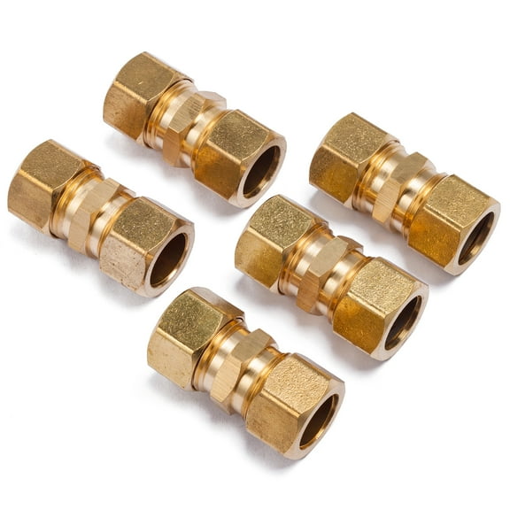 LTWFITTING 5/8" OD Compression Union,Brass Compression Fitting(Pack of 5)